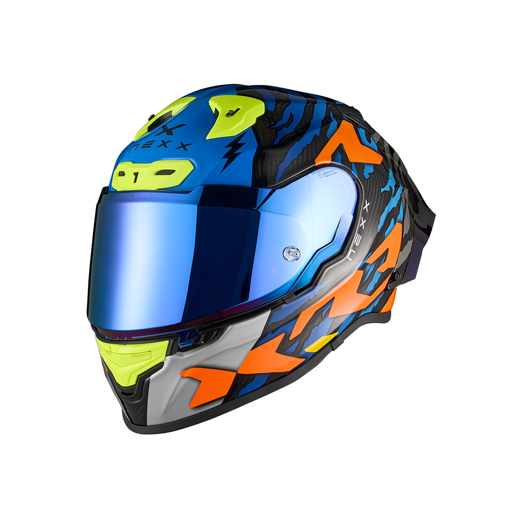 Каска NEXX X.R3R ZIGER ORANGE/BLUE