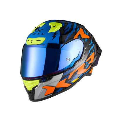 Каска NEXX X.R3R ZIGER ORANGE/BLUE
