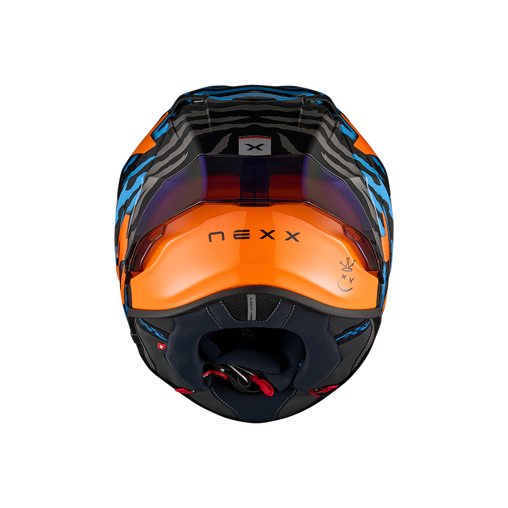 Каска NEXX X.R3R ZIGER ORANGE/BLUE