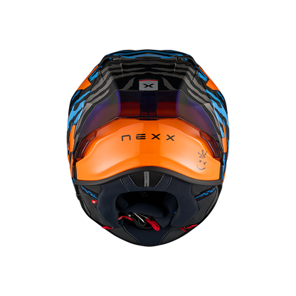 Каска NEXX X.R3R ZIGER ORANGE/BLUE