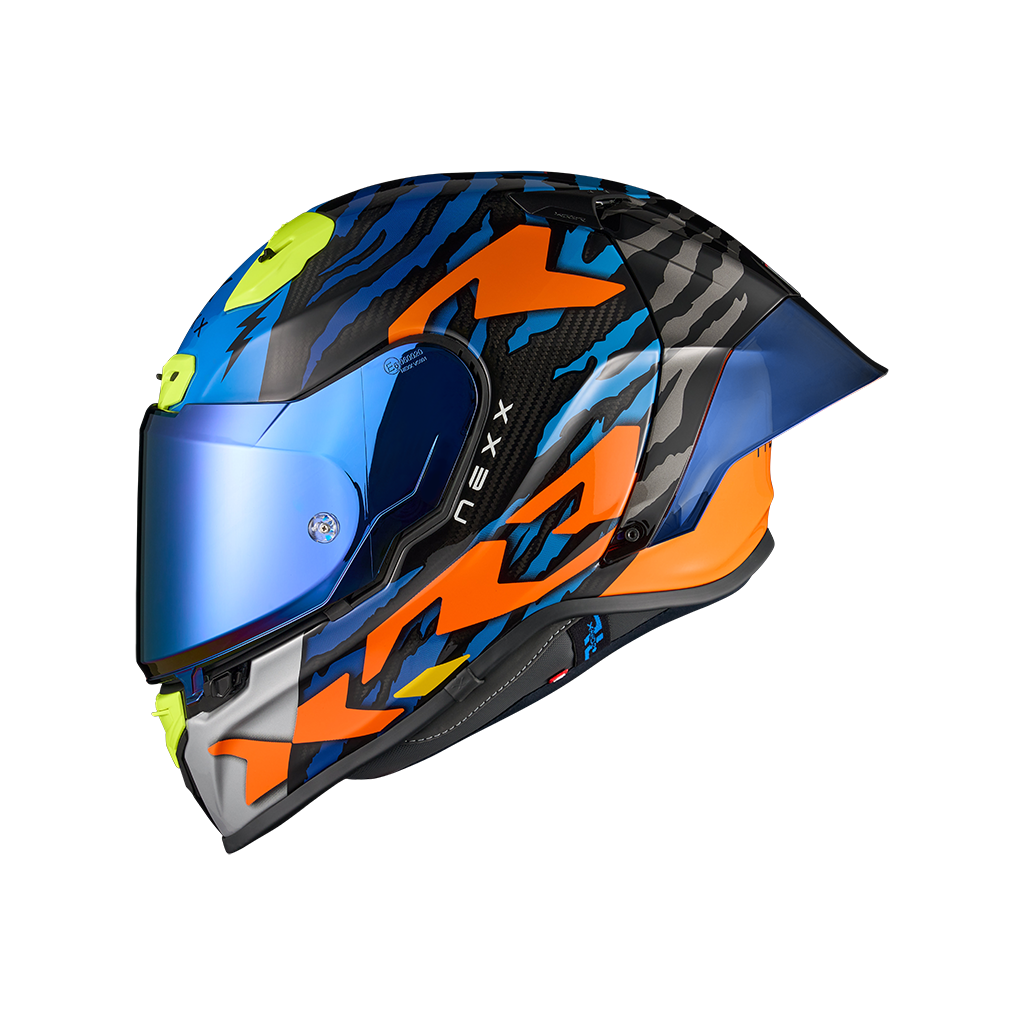 Каска NEXX X.R3R ZIGER ORANGE/BLUE