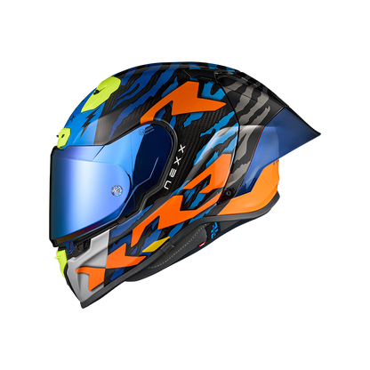Каска NEXX X.R3R ZIGER ORANGE/BLUE