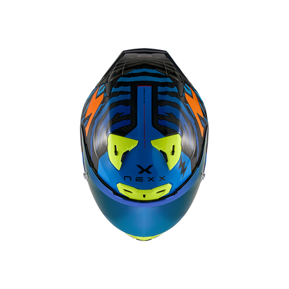 Каска NEXX X.R3R ZIGER ORANGE/BLUE