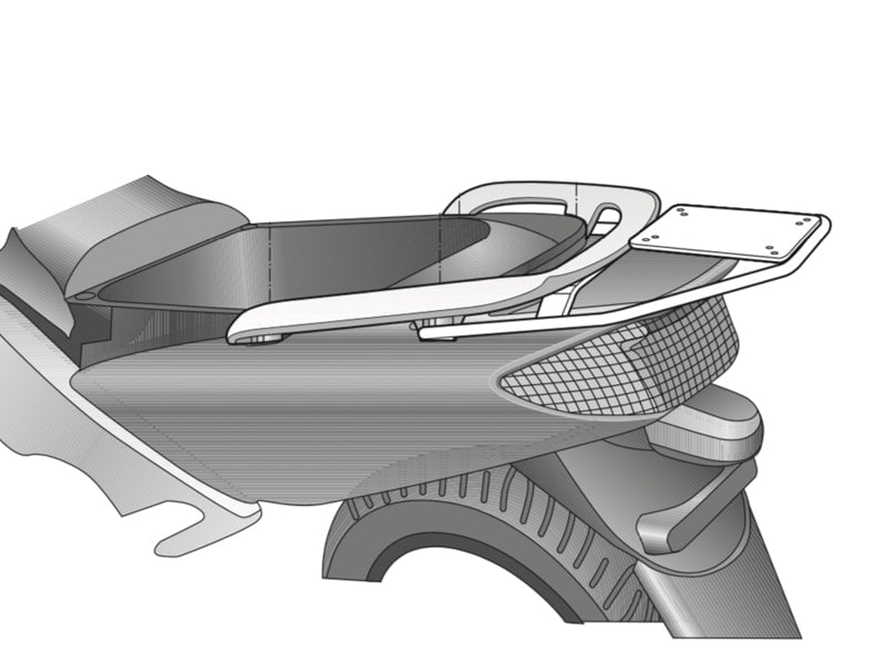 Монтажен комплект за куфари SHAD TOP MASTER YAMAHA TMAX 500 01