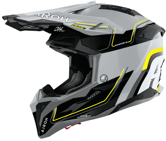Каска AIROH AVIATOR 3 LEADER YELLOW GLOSS