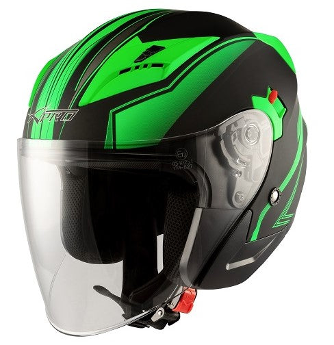 Скутер каска APRO YORK MATT GREEN
