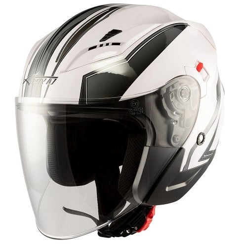 Скутер каска APRO YORK WHITE/GRAY