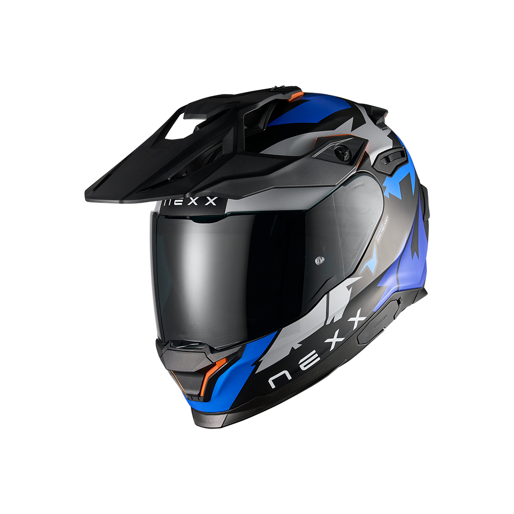 Адвенчър каска NEXX Y.TRAVL PRIMAL BLUE NEON MATT