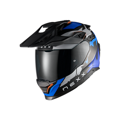 Адвенчър каска NEXX Y.TRAVL PRIMAL BLUE NEON MATT