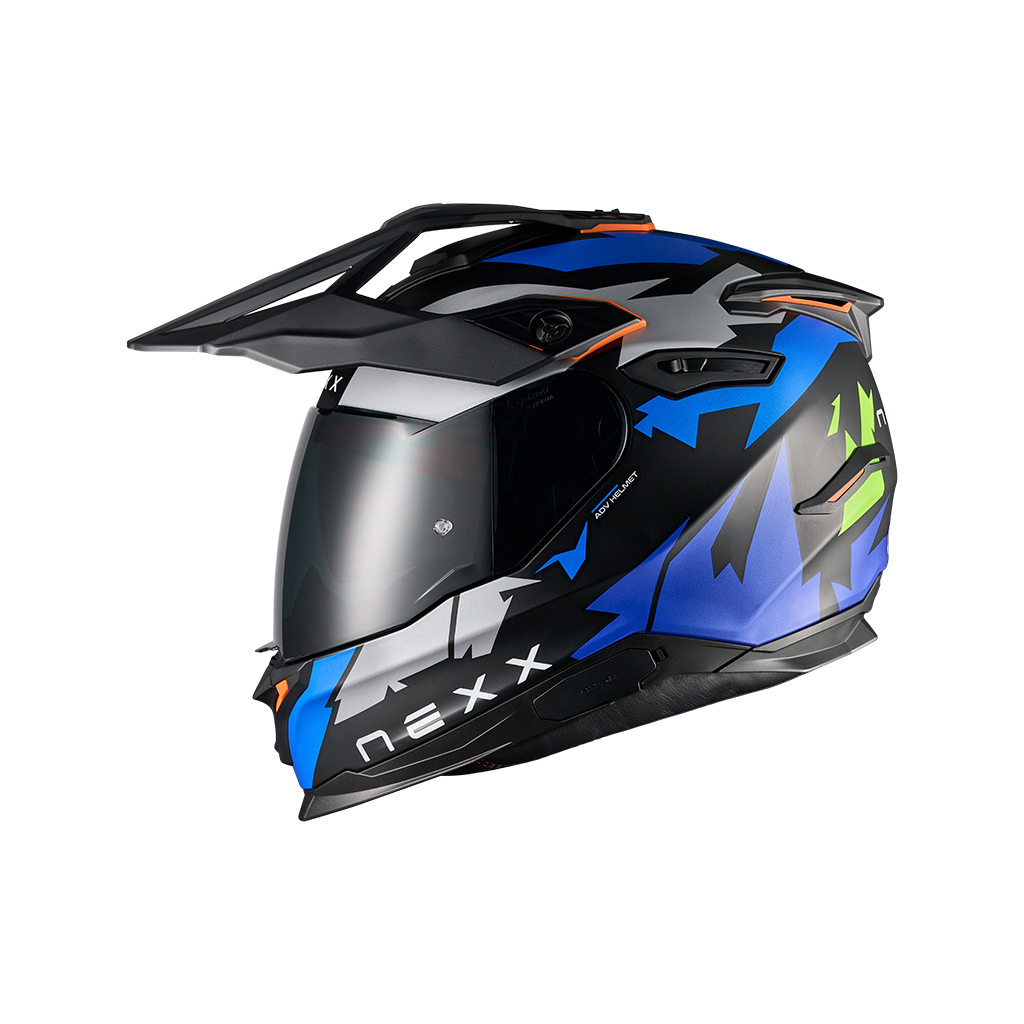 Адвенчър каска NEXX Y.TRAVL PRIMAL BLUE NEON MATT