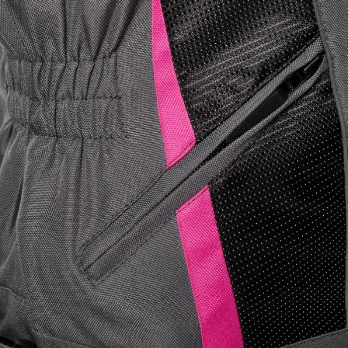 Дамско текстилно мото яке ADRENALINE LOVE RIDE 2.0 LADY BLACK/PINK/GREY