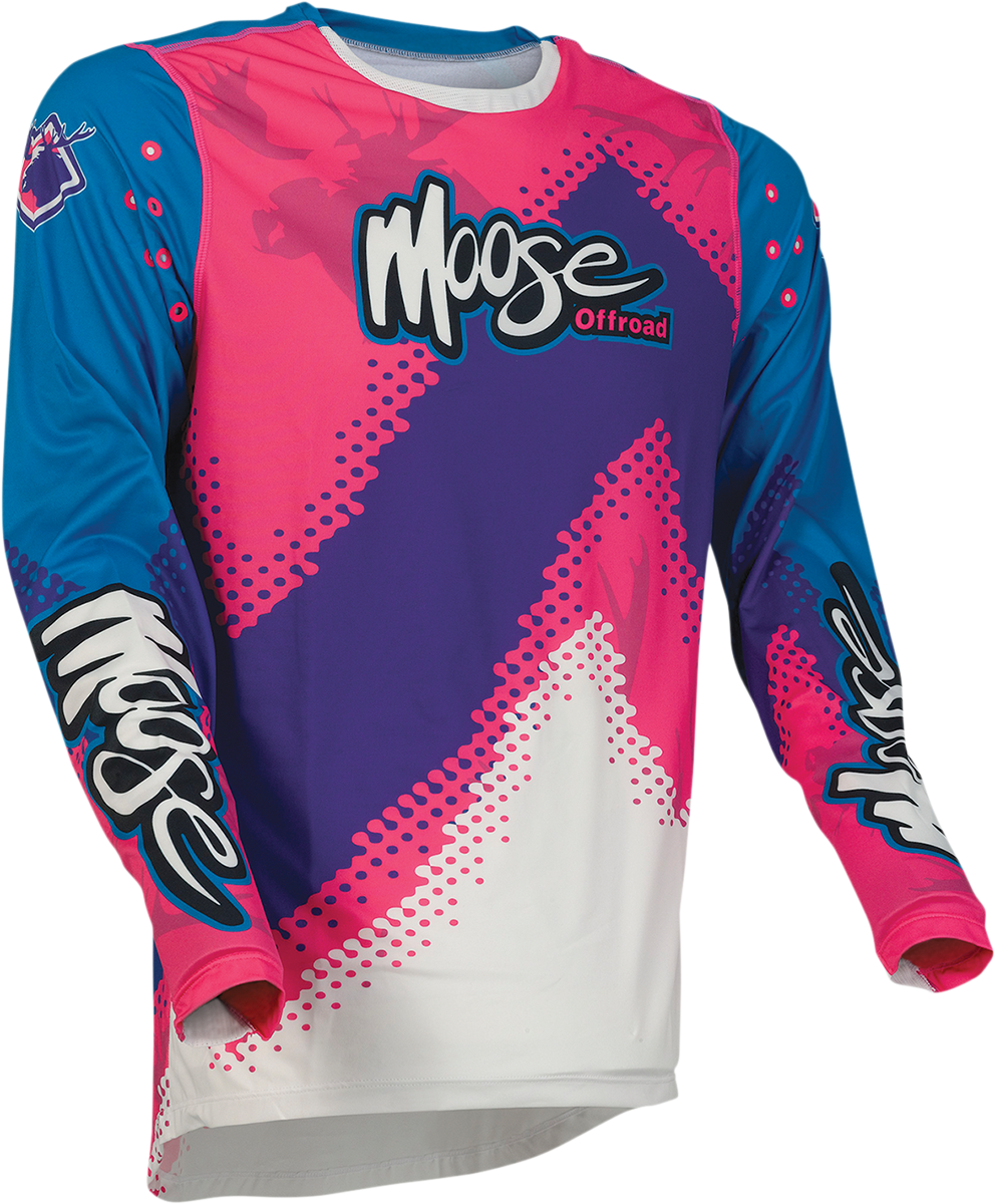 Мотокрос блуза MOOSE RACING AGROID PURPLE/PINK/BLUE