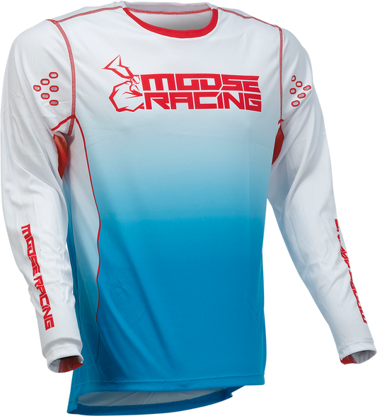 Мотокрос блуза MOOSE RACING AGROID WHITE/RED/BLUE