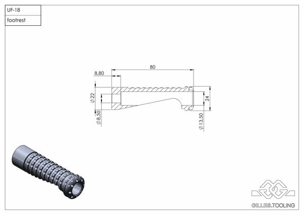 Мото степенки GILLES FOOTREST KIT RACE BK \\