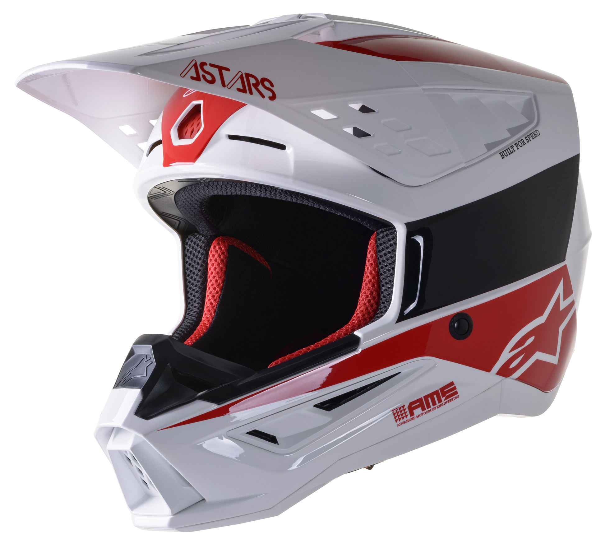 Мотокрос каска ALPINESTARS SM5 BOND WHITE/RED