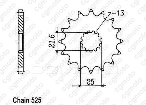 Комплект верига и пиньони REGINA KAWASAKI ZXR750RZX7-RR96-03