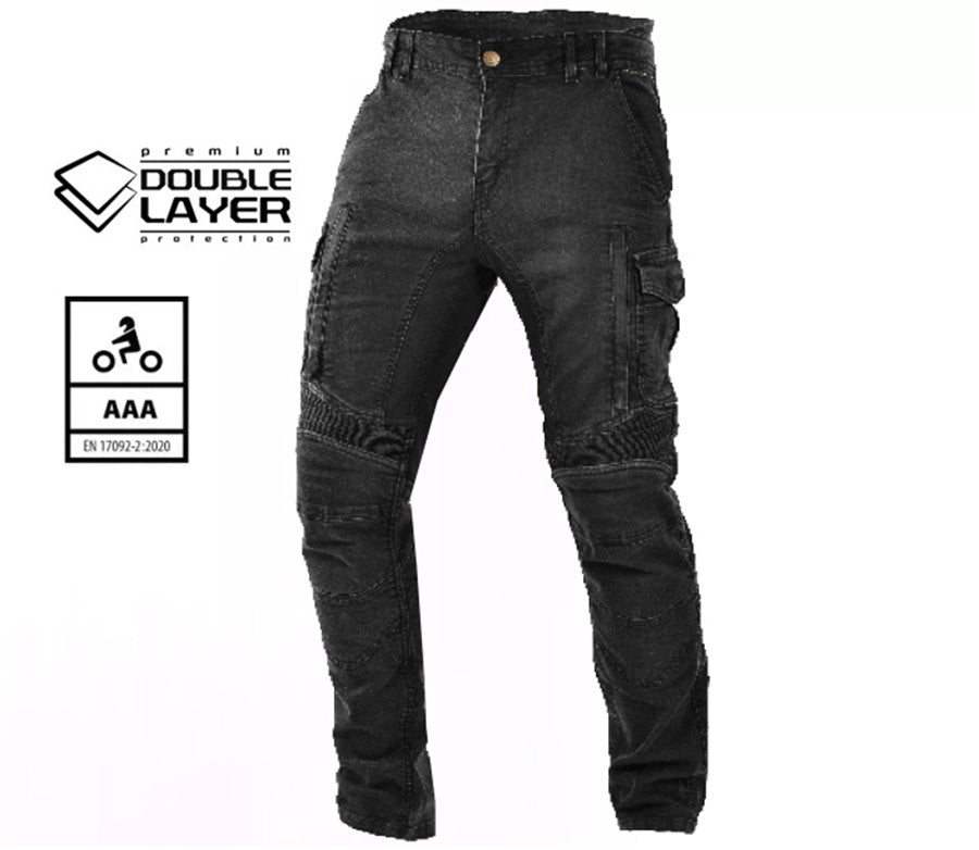 Мото дънки TRILOBITE 25604 ACID SCRAMBLER BLACK DOUBLELAYER AAA