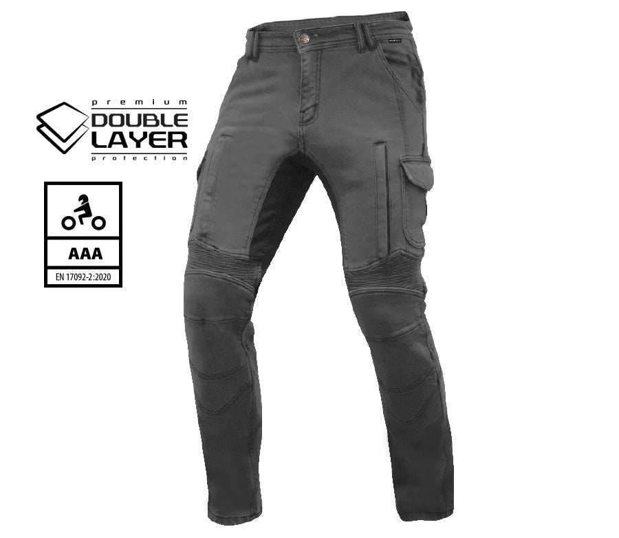 Мото дънки TRILOBITE 25604 ACID SCRAMBLER 2.0 GREY DOUBLELAYER AAA