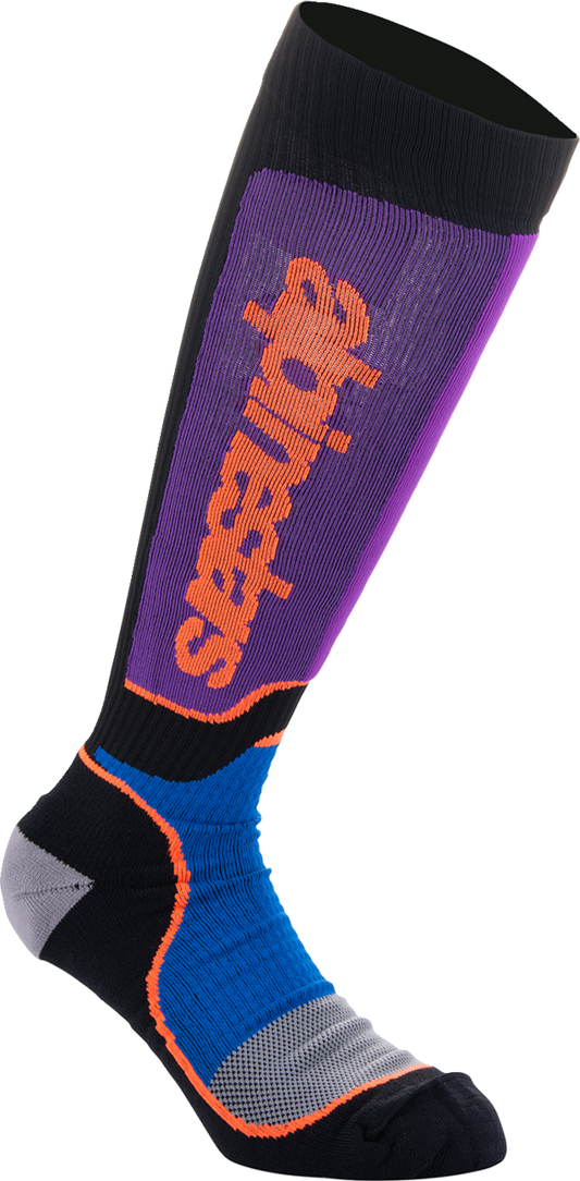 Мотокрос чорапи ALPINESTARS MX PLUS BLK/PUR/BL