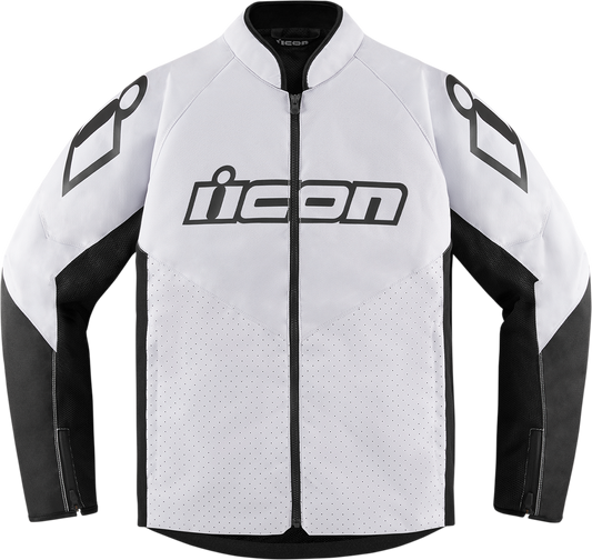 Текстилно мото яке ICON HOOLIGAN CE WHITE
