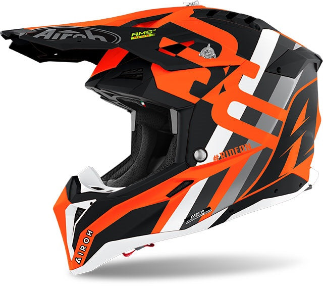 Каска AIROH AVIATOR 3 RAINBOW ORANGE MATT