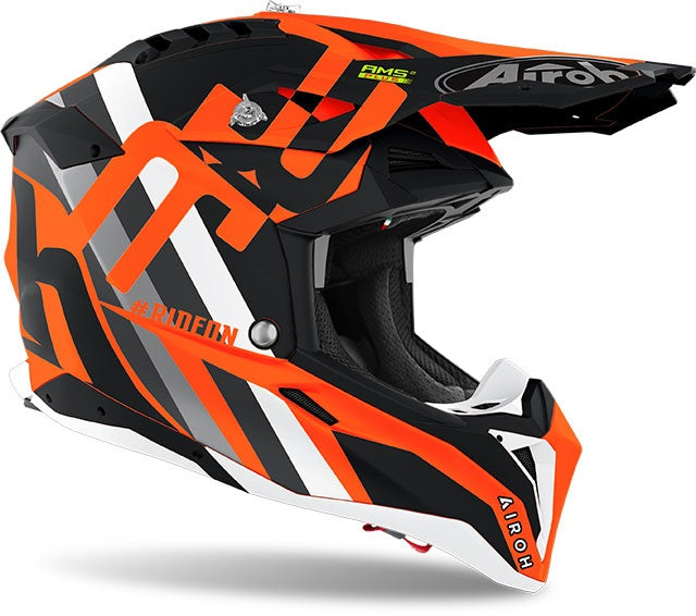 Каска AIROH AVIATOR 3 RAINBOW ORANGE MATT