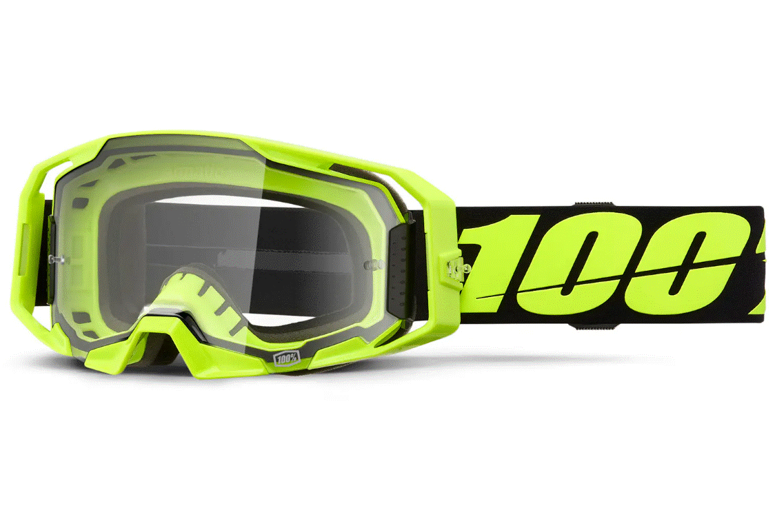 Мотокрос очила 100% ARmatic NEON YELLOW CLEAR