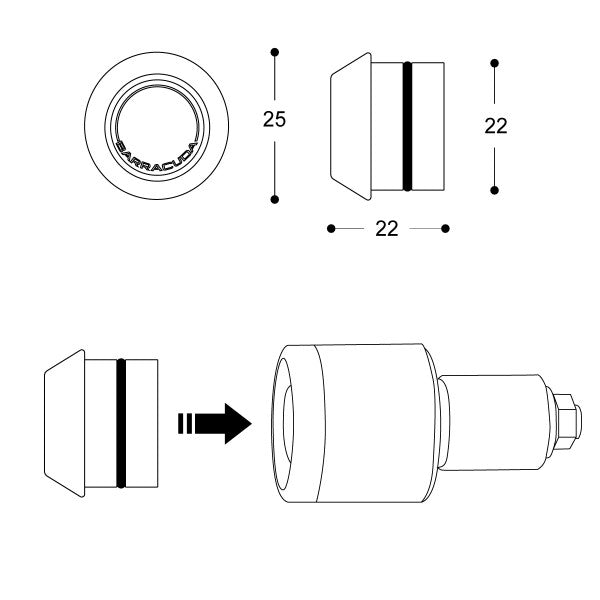 LED мото мигачи BARRACUDA B-LED KIT