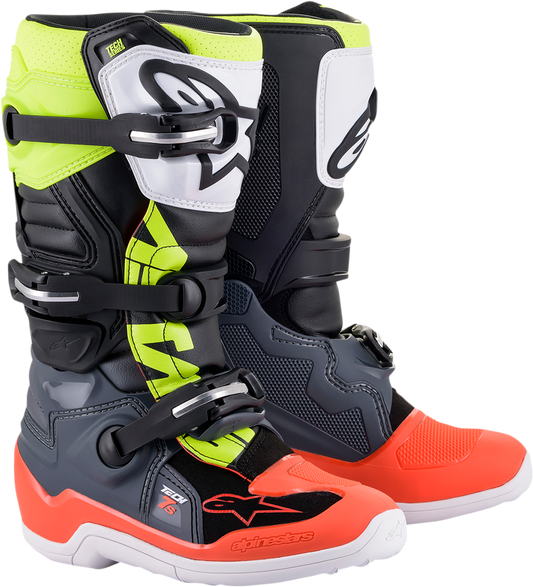 Детски мотокрос ботуши Alpinestars TECH Tech 7S BLACK/RED/YELLOW