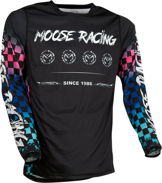 Мотокрос блуза MOOSE RACING M1 BLACK/PINK
