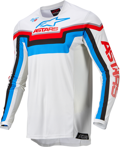 Мотокрос джърси ALPINESTARS Techstar Quadro WHITE/BLUE/RED
