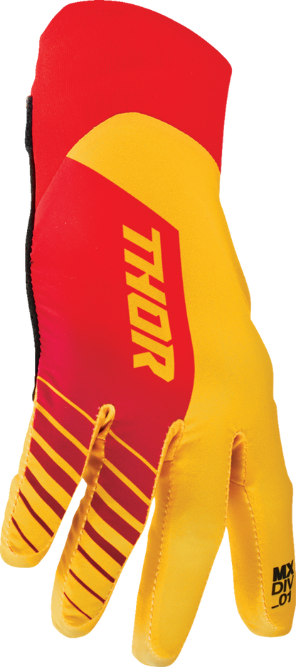 Мотокрос ръкавици THOR AGILE ANALOG YELLOW/RED