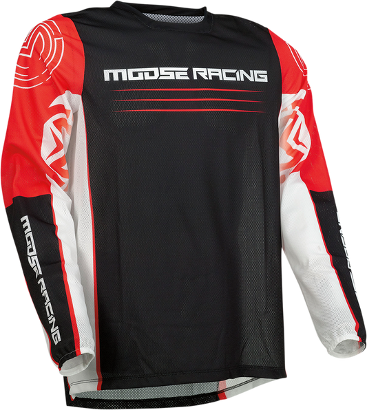 Мотокрос блуза MOOSE RACING SAHARA BLACK/RED
