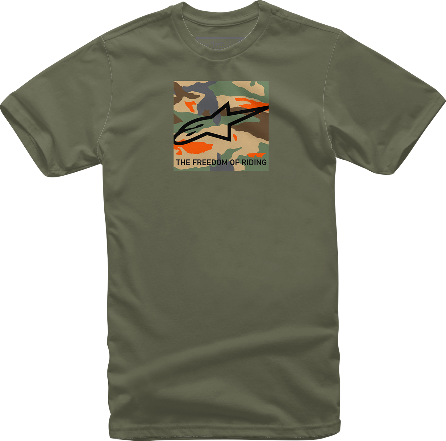 Мото тениска ALPINESTARS TEE FREE CAMO MILITARY
