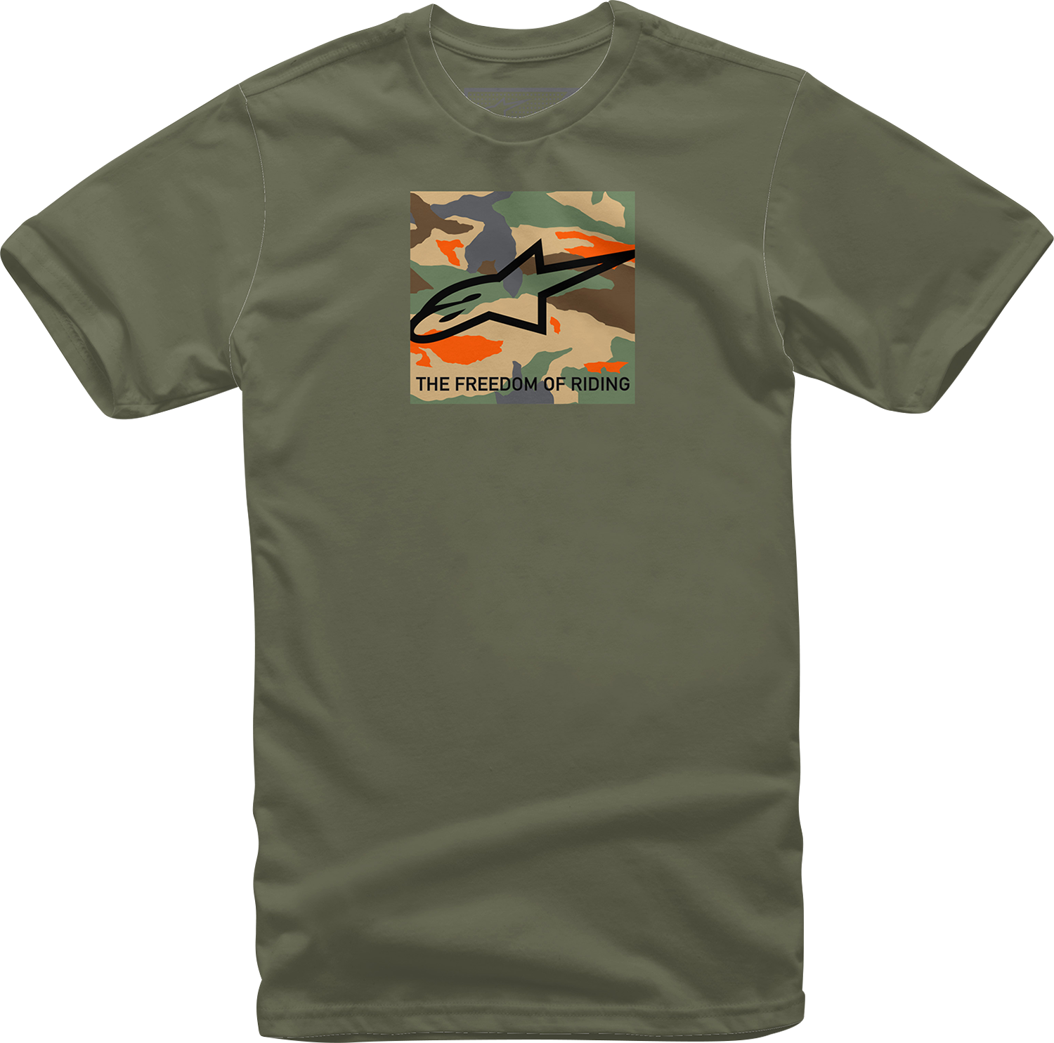 Мото тениска ALPINESTARS TEE FREE CAMO MILITARY