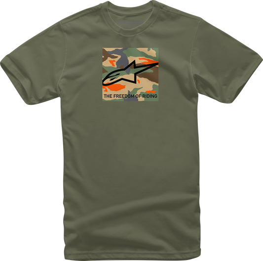 Мото тениска ALPINESTARS TEE FREE CAMO MILITARY