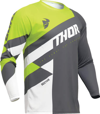 Мотокрос джърси THOR SECTOR CHECKER GRAY/ACID