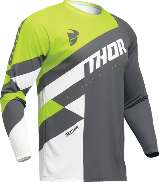 Мотокрос джърси THOR SECTOR CHECKER GRAY/ACID