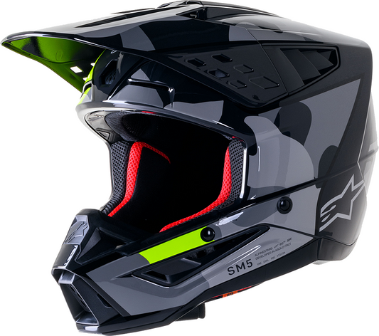 Мотокрос каска ALPINESTARS SM5 ROV2 GY/YLW