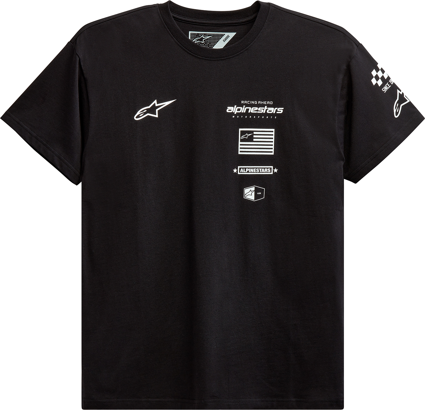 Мото тениска ALPINESTARS TEE H-BLOCK BLACK