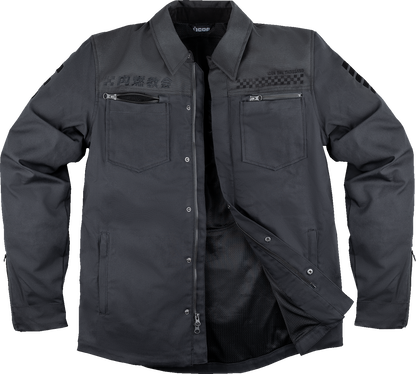 Текстилно мото яке ICON Upstate Canvas National BLACK