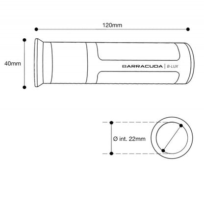 Мото ръкохватки BARRACUDA B-LUX RACING GRIPS BLACK