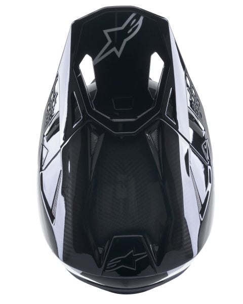 Мотокрос каска ALPINESTARS SM10 SOLID GLOSS BLACK CARBON