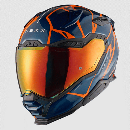 Каска NEXX X.WST3 B-SIDE BLUE TEAL/ORANGE