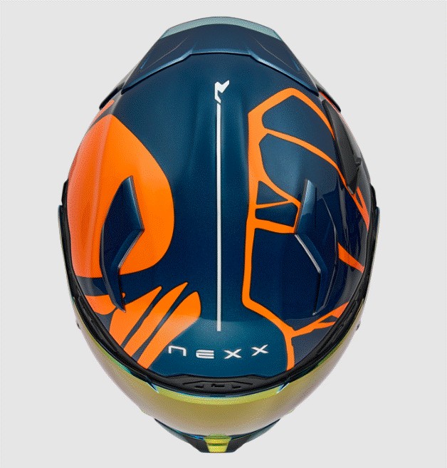 Каска NEXX X.WST3 B-SIDE BLUE TEAL/ORANGE