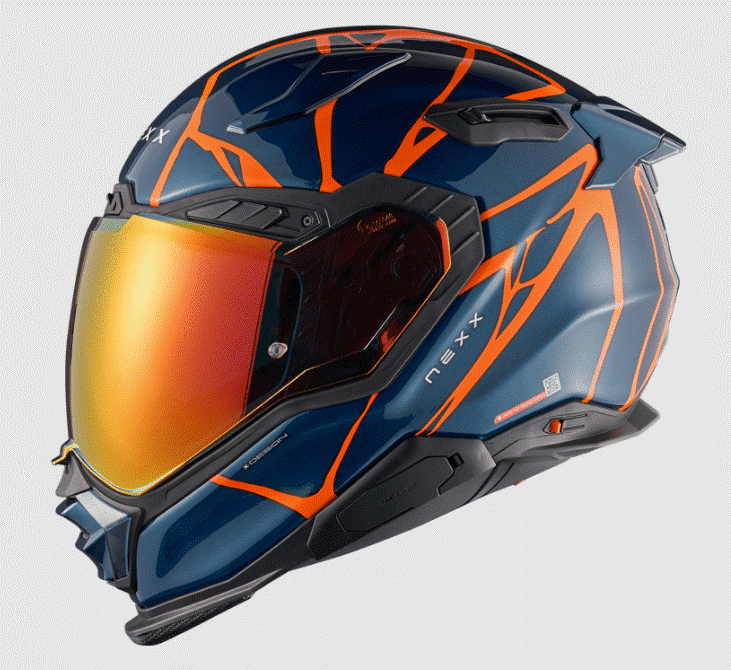 Каска NEXX X.WST3 B-SIDE BLUE TEAL/ORANGE