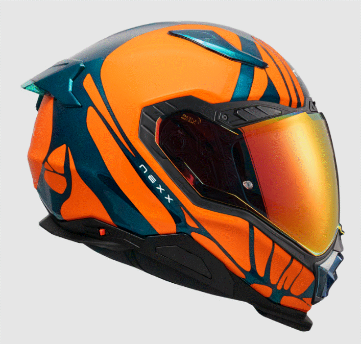 Каска NEXX X.WST3 B-SIDE BLUE TEAL/ORANGE