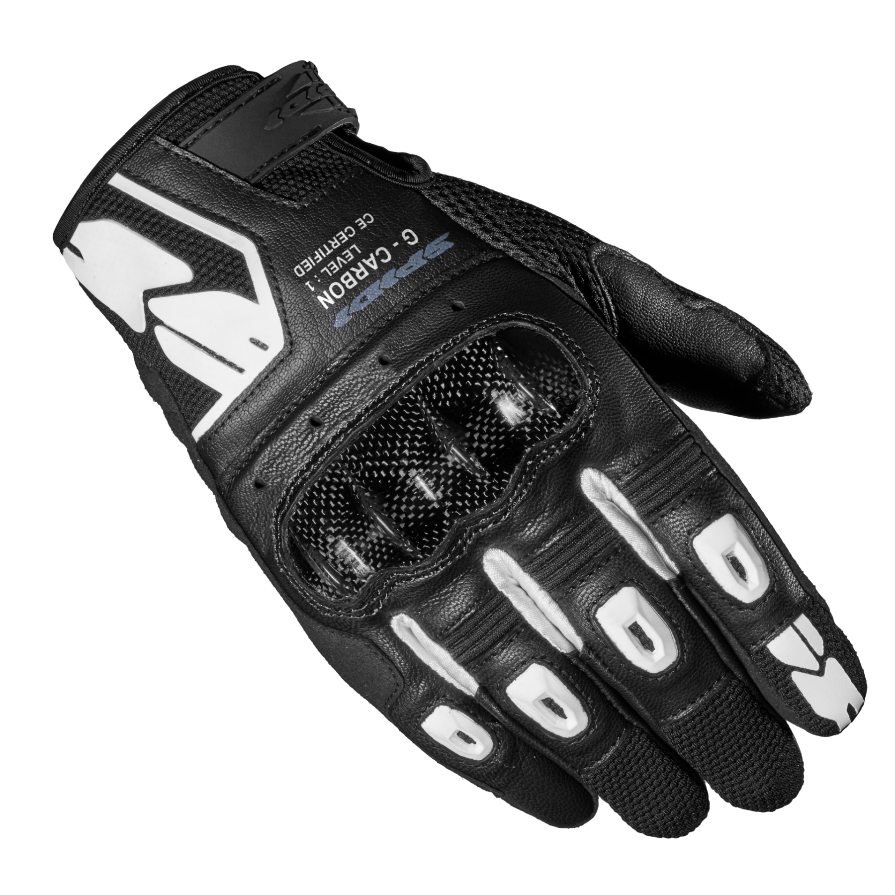 Мото ръкавици SPIDI G-CARBON BLACK/WHITE