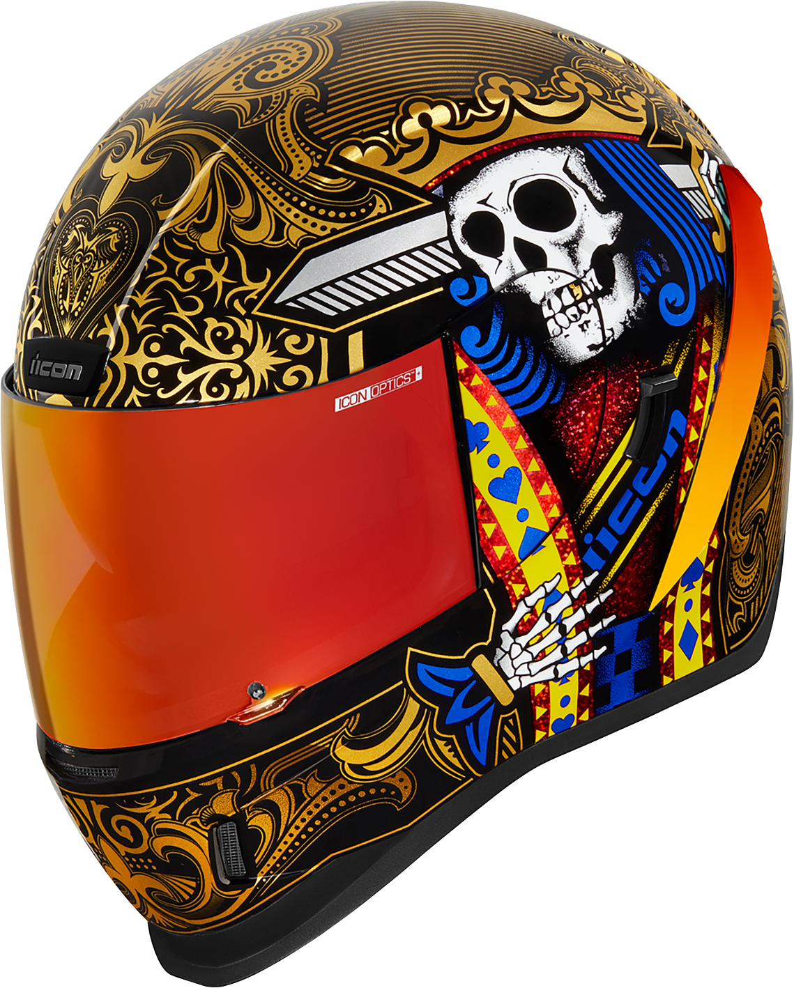 Каска ICON AIRFORM SUICIDE KING GOLD