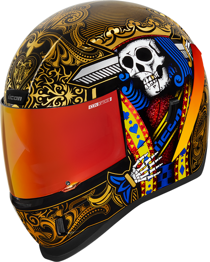 Каска ICON AIRFORM SUICIDE KING GOLD